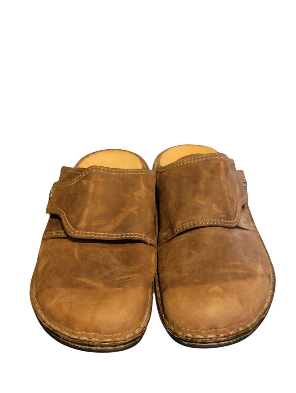 FINN Comfort Clogs Brown Nubuck Leather Slip On Comfort Shoes Mules 37 US 6.5-7 - Picture 2 of 10